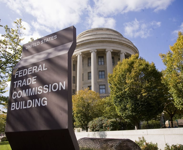 FTC, Federal Trade Commission building with sign and trees,